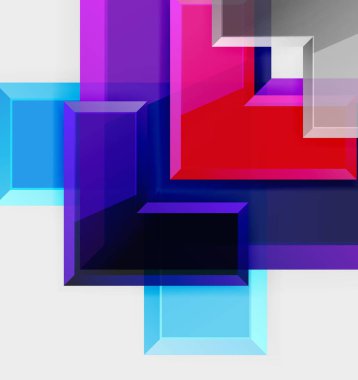 Ok kare geometrik vektör soyut arkaplan