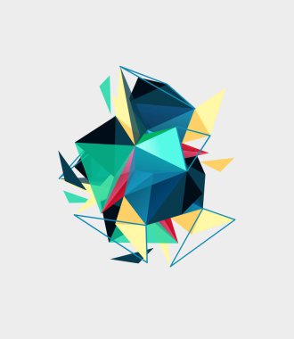 Üçgen mozaik bileşimi geometrik soyut arkaplan, dinamik ve yapılandırılmış görsel deneyim