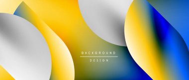 Daireler ve eğimli yuvarlak şekiller. Asgari soyut arkaplan, yuvarlak geometrik şekiller, temiz ve yapılandırılmış tasarım