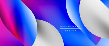 Daireler ve eğimli yuvarlak şekiller. Asgari soyut arkaplan, yuvarlak geometrik şekiller, temiz ve yapılandırılmış tasarım