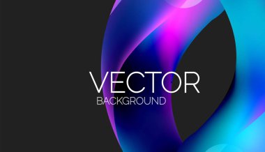 Güzel yuvarlak şekiller ve soyut çemberler. Sıvı renk kabarcığı bileşimi