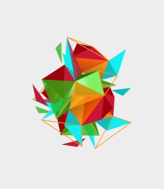 Üçgen mozaik bileşimi geometrik soyut arkaplan, dinamik ve yapılandırılmış görsel deneyim