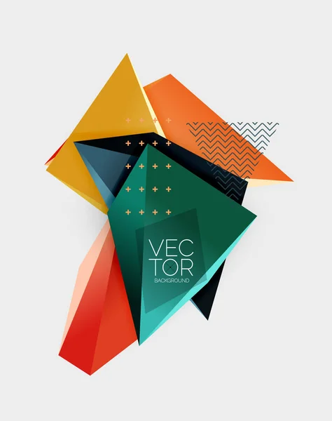 Vecteur Triangles Géométrique Abstrait Fond — Image vectorielle