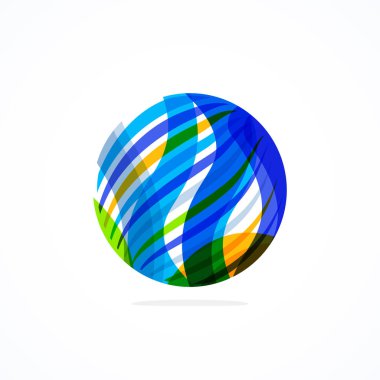 Soyut çember logosu - minimalist amblem, zamansız ve evrensel daire şekli. Benzersiz logo markaların ve kavramların aralığını temsil ediyor, basitliği ve yaratıcılığı tek ve ikonik bir resimde özetliyor