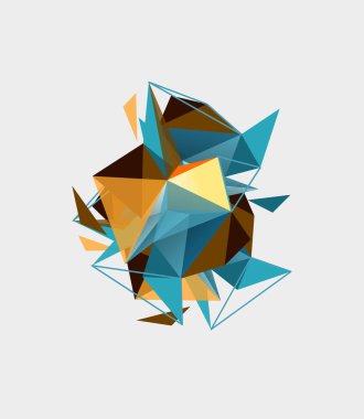 Üçgen mozaik bileşimi geometrik soyut arkaplan, dinamik ve yapılandırılmış görsel deneyim