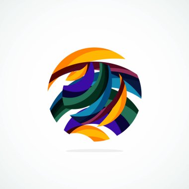 Soyut çember logosu - minimalist amblem, zamansız ve evrensel daire şekli. Benzersiz logo markaların ve kavramların aralığını temsil ediyor, basitliği ve yaratıcılığı tek ve ikonik bir resimde özetliyor