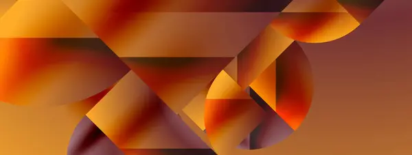 シンプルな幾何学的形式 動的幾何学的抽象的な背景 バナー ランディングページ ウォールアート 招待状 プリント ポスターの形状とラインデザインのビジュアルシンフォニー — ストックベクタ