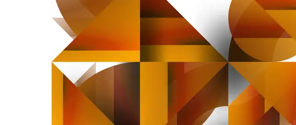 Fusión Geométrica Armonía Abstracta Los Triángulos Los Círculos Diseño Minimalista — Vector de stock