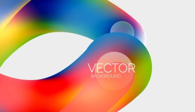 Güzel yuvarlak şekiller ve soyut çemberler. Sıvı renk kabarcığı bileşimi