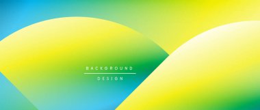 Posterler, kapaklar, afişler, broşürler, web siteleri için parlak renk çemberi ve yuvarlak element minimal geometrik soyut arkaplan