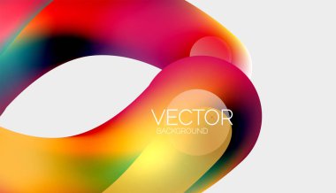 Güzel yuvarlak şekiller ve soyut çemberler. Sıvı renk kabarcığı bileşimi