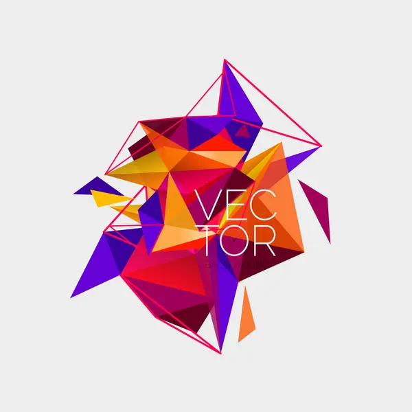 Composition Mosaïque Triangle Fond Abstrait Géométrique Expérience Visuelle Dynamique Structurée — Image vectorielle