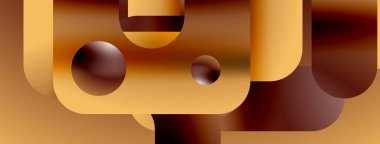 Basit geometrik formlar - dinamik geometrik soyut arkaplan. Duvar kağıdı, afiş, arkaplan, iniş sayfası, duvar sanatı, davetiye, baskılar, posterler için görsel senfoni