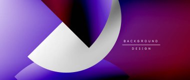 Posterler, kapaklar, afişler, broşürler, web siteleri için parlak renk çemberi ve yuvarlak element minimal geometrik soyut arkaplan