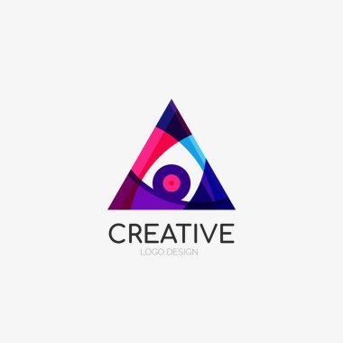 Üçgen soyut logo, iş simgesi simgesi
