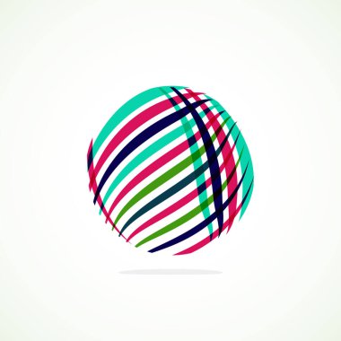 Soyut çember logosu - minimalist amblem, zamansız ve evrensel daire şekli. Benzersiz logo markaların ve kavramların aralığını temsil ediyor, basitliği ve yaratıcılığı tek ve ikonik bir resimde özetliyor