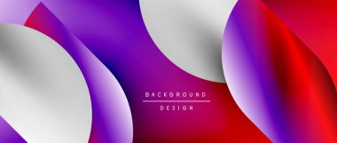 Posterler, kapaklar, afişler, broşürler, web siteleri için parlak renk çemberi ve yuvarlak element minimal geometrik soyut arkaplan