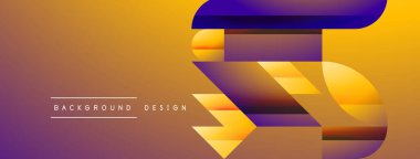 Basit geometrik formlar - dinamik geometrik soyut arkaplan. Duvar kağıdı, afiş, arkaplan, iniş sayfası, duvar sanatı, davetiye, baskılar, posterler için görsel senfoni