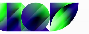 Minimalizm, gradyan cazibesiyle buluşur. Geometrik şekiller sakin bir arka planda birbirine dolanır. İnce renkler birleşir, dinamik bir tuval oluşturur, modern estetiğin kanıtıdır.