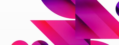 Vektör arkaplanı. Minimalist geometrik arkaplan daireler ve şekillerle süslenmiş. Dijital tasarımlar, sunumlar, web sitesi afişleri, sosyal medya paylaşımları için yaratıcılığı davet eden soyut sanat