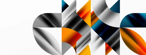 抽象的な幾何学的形状を持つ幾何学的な抽象的な背景 クリエイティブテクノロジー デジタルアート ソーシャルコミュニケーション ポスター カバー バナー パンフレット ウェブサイトの現代科学のコンセプト — ストックベクタ