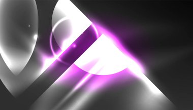 Soyut arka plan tekno neon parlayan daire şekilleri ve ışık efektli yuvarlak elemetler. Duvar kağıdı, afiş, arkaplan, iniş sayfası, duvar resimleri, davetiyeler, posterler için yüksek teknoloji tasarımı