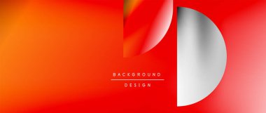 Posterler, kapaklar, afişler, broşürler, web siteleri için parlak renk çemberi ve yuvarlak element minimal geometrik soyut arkaplan