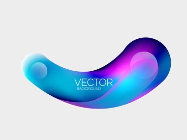 Güzel yuvarlak şekiller ve soyut çemberler. Sıvı renk kabarcığı bileşimi