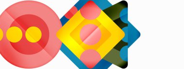 Triangles and circles abstract background for wallpaper, banner, background, card, book Illustration, landing page