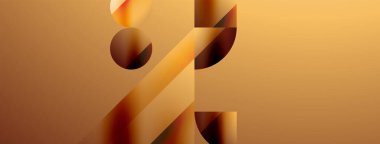 Basit geometrik formlar - dinamik geometrik soyut arkaplan. Duvar kağıdı, afiş, arkaplan, iniş sayfası, duvar sanatı, davetiye, baskılar, posterler için görsel senfoni