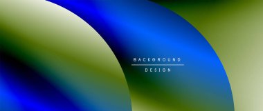 Posterler, kapaklar, afişler, broşürler, web siteleri için parlak renk çemberi ve yuvarlak element minimal geometrik soyut arkaplan