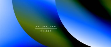 Posterler, kapaklar, afişler, broşürler, web siteleri için parlak renk çemberi ve yuvarlak element minimal geometrik soyut arkaplan