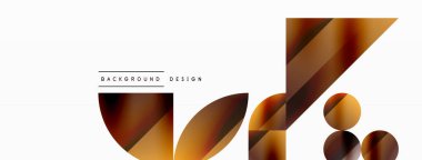 Vektör arkaplanı. Minimalist geometrik arkaplan daireler ve şekillerle süslenmiş. Dijital tasarımlar, sunumlar, web sitesi afişleri, sosyal medya paylaşımları için yaratıcılığı davet eden soyut sanat