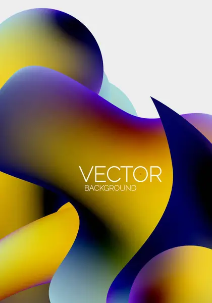 Vector Abstracto Brillante Formas Fondo — Archivo Imágenes Vectoriales