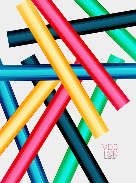Abstraktní Barva Rovných Čar Vektorové Pozadí — Stockový vektor