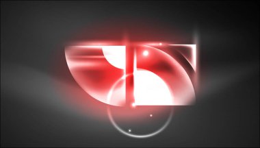 Soyut arka plan tekno neon parlayan daire şekilleri ve ışık efektli yuvarlak elemetler. Duvar kağıdı, afiş, arkaplan, iniş sayfası, duvar resimleri, davetiyeler, posterler için yüksek teknoloji tasarımı