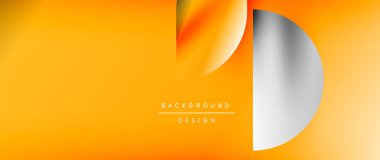 Posterler, kapaklar, afişler, broşürler, web siteleri için parlak renk çemberi ve yuvarlak element minimal geometrik soyut arkaplan
