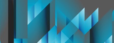 Üçgenler, çizgiler ve yuvarlak şekiller - dinamik geometrik soyut arkaplan. Duvar kağıdı, afiş, arkaplan, iniş sayfası, duvar sanatı, davetiye, baskılar için görsel senfoni