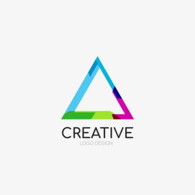 Üçgen soyut logo, iş simgesi simgesi
