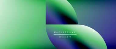 Posterler, kapaklar, afişler, broşürler, web siteleri için parlak renk çemberi ve yuvarlak element minimal geometrik soyut arkaplan