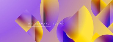 Basit geometrik formlar - dinamik geometrik soyut arkaplan. Duvar kağıdı, afiş, arkaplan, iniş sayfası, duvar sanatı, davetiye, baskılar, posterler için görsel senfoni