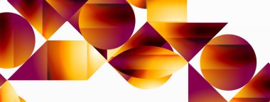 Serene gradyan şablonu. Çemberler ve üçgenler minimalist mükemmellikte karışıyor. Biçim ve renklerin nazik bir şekilde birleşmesi dengeli ama büyüleyici bir zemin oluşturur, modern karmaşıklığı somutlaştırır.