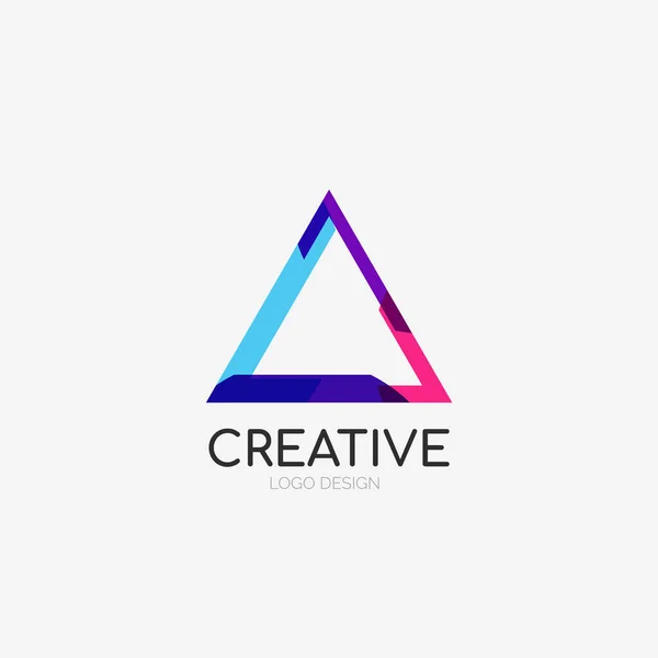 Logo Abstrait Triangle Icône Emblème Entreprise — Image vectorielle