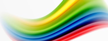 Gökkuşağı rengi ipekten bulanık arka plan beyaz, göz kamaştırıcı bir şekilde canlı arkaplan. Göz kamaştırıcı renk karışımı gökkuşağını, ipeksi ve zarif dalgalı deseni anımsatıyor.