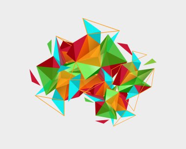 Üçgen mozaik bileşimi geometrik soyut arkaplan, dinamik ve yapılandırılmış görsel deneyim