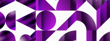 Çeşitli geometrik şekiller, dijital tasarımlar, sunumlar, web sitesi afişleri, sosyal medya paylaşımları için çağdaş tasarım için çok yönlü bir tablo sunarak, asgari soyut bir zemin üzerinde birleşir.