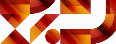 Parlak daire, kare, üçgen minimalist geometrik arkaplanı şekillendirir. Gösterişli, çağdaş tasarım dijital tasarımlar, sunumlar, web sitesi afişleri, sosyal medya paylaşımları için biraz sofistike