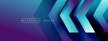 Enerjik geometrik arkaplan harmonik hareket içinde dinamik oklardan oluşan bir dizi içeriyor, hız, çeviklik ve kasıtlı akış duygusunu çağrıştırıyor