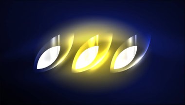 Soyut arka plan vektörü neon parlayan geometrik elementler. Duvar kağıdı, afiş, arkaplan, iniş sayfası, duvar resimleri, davetiyeler, posterler için yüksek teknoloji tasarımı