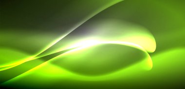 Neon ışıklı dalgalar arka planda dalgalanıyor, ışıltı ve hareketin büyüleyici dansı. Dinamik zemin, enerjinin ve modern estetiğin özünü yakalar